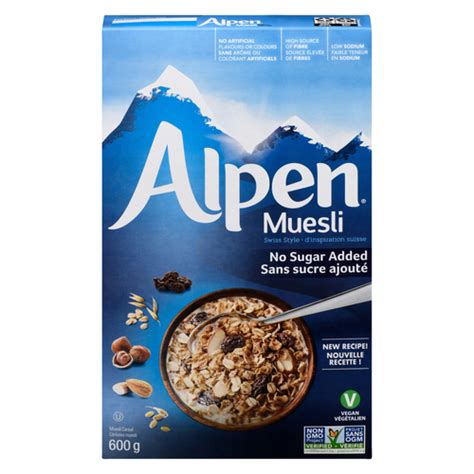 Buy Alpen Muesli Cereal Swiss Style No Sugar Added 600 g | Sobeys Inc.