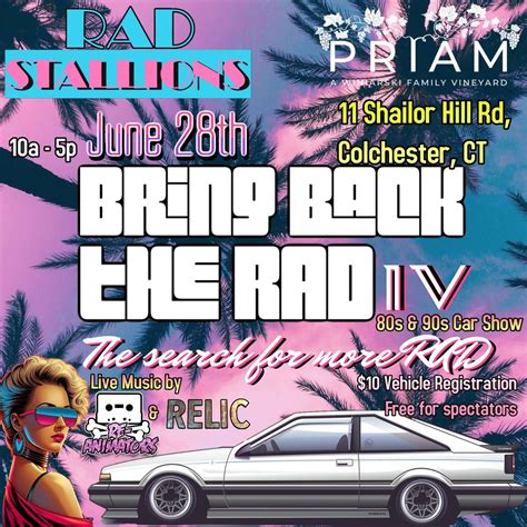 Bring Back The RAD IV - 80s & 90s Car Show, Priam Vineyards, Colchester ...