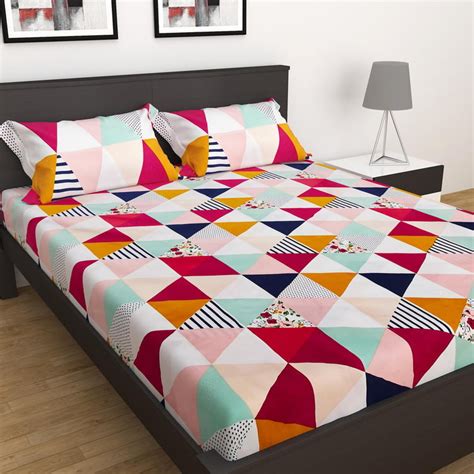 Buy Corsica Elegant Multicolour Printed Microfibre Double Duvet Cover ...