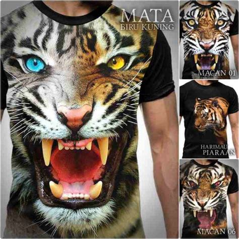 Jual Kaos HARIMAU | Kaos MACAN | Kaos 3D Gambar Harimau - HARIMAU ...