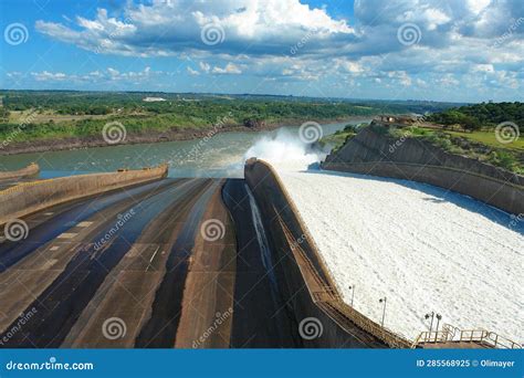 Beautiful View from the Hydroelectric Power Station Itaipu Dam, Brazil ...