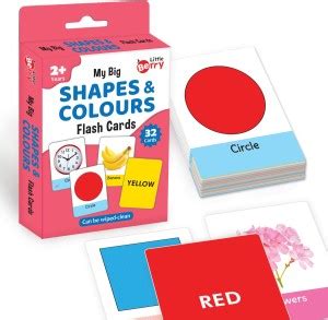Little Berry SHAPES & COLOURS Flash Cards for Kids (32 Cards) | Fun ...