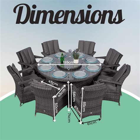 Arizona Rattan Dining Set | Large Round 8 Seater | Ubuy India