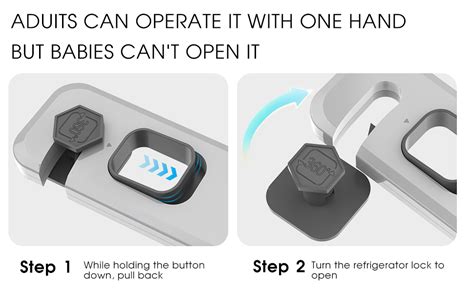 HITWA™ 5 Pack Child Proof Refrigerator Lock, Fridge, Cabinets, Freezer ...