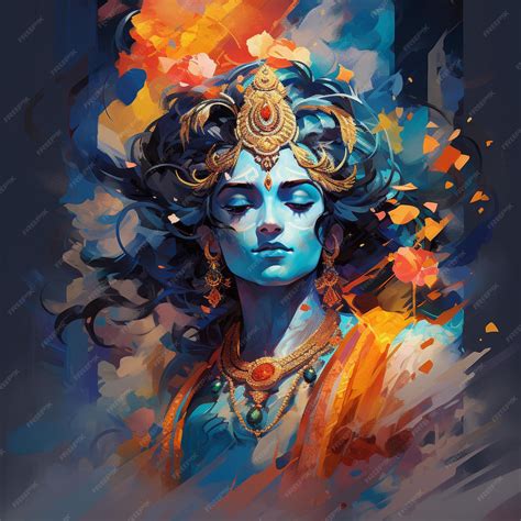 Lord Krishna Grafika Lord Krishna Malarstwo Lord Krishna Ai Obrazy Lord ...