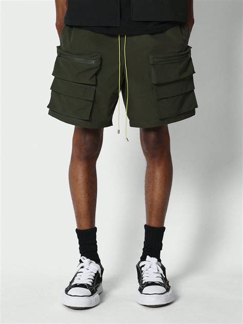 SUMWON Nylon Cargo Shorts in 2024 | Mens outfits, Cargo shorts, Green ...