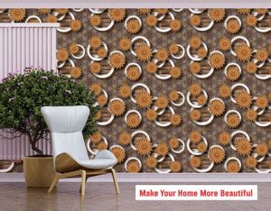 Imagine Printing Solutions Floral & Botanical Brown Wallpaper Price in ...
