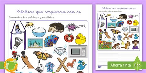 Ficha de actividad: Veo, veo - Palabras con CR - Twinkl