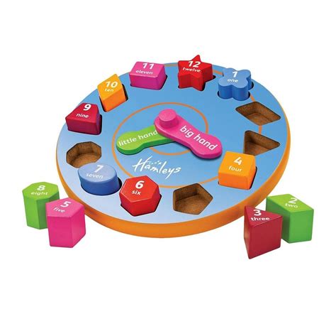Shop Hamleys Wooden Teaching Time Clock Wooden Toys for Kids age 18M ...