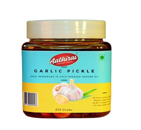 Buy Garlic Pickle Online from Aathirai Foods at Best Price