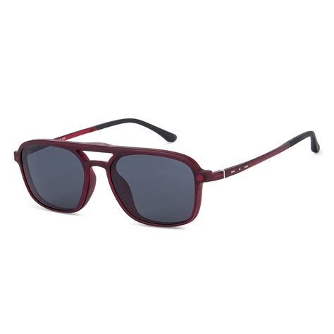 Buy Maroon Transparent Black Grey Solid Full Rim Square Lenskart Air ...