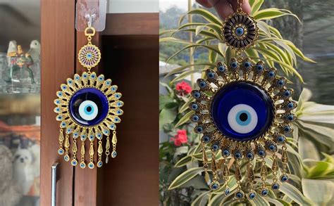 Buy BLUE BEADS Metal Evil Eye Hanging/Door Hanging Prevent Bad Energy ...