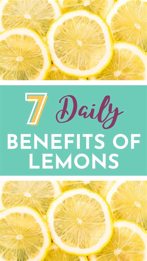 7 benefits of lemons 7 health benefits of lemons lemon water health tips detox – Artofit