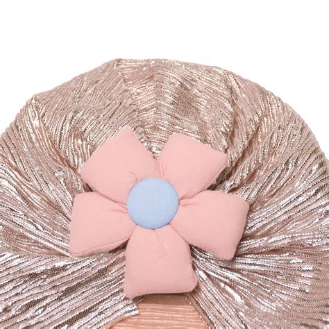 THE LITTLE LOOKERS Unisex Soft Turban Cap with Flower Bow, Beanie Cap ...