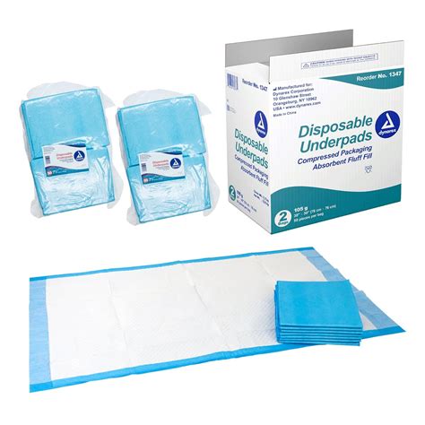 Dynarex Disposable Underpads 30 x 30 (105 g) with polymer 2/50/Cs ...