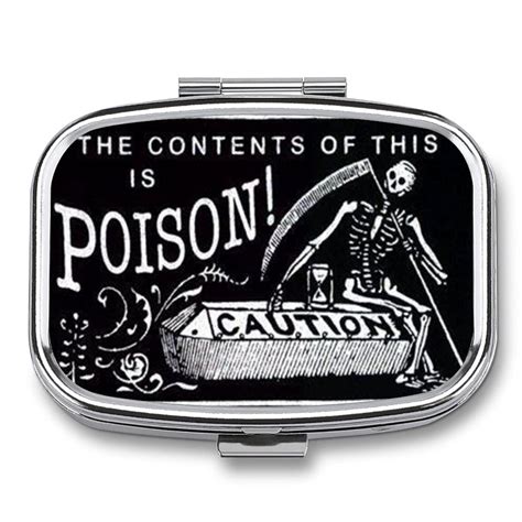 HOMETRIP Metal 2 Compartment Pill Organizer Travel Friendly Portable ...