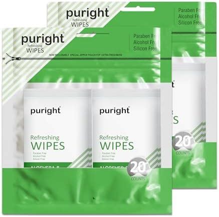 Puright Refreshing Wipes | Paraben Free | Alcohol Free | Silicon Free ...
