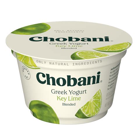 Chobani Low-Fat Greek Yogurt Key Lime Blended 5.3 oz Cup - Walmart.com