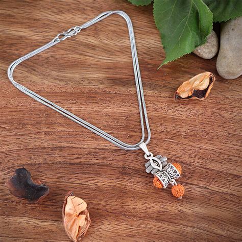 Mahadev Shiva Third Eye Silver Metal Locket For Men With Chain ...