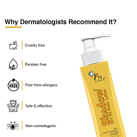 Shadow Sunscreen SPF 50 Body Lotion – Fixderma Skincare