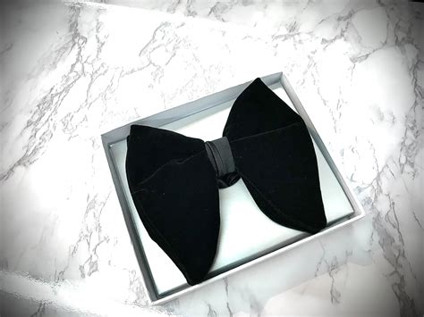Black Velvet Butterfly BowTie