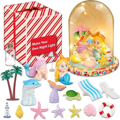 Buy Mermaid Toys for Girls Age 4-8, DIY Mermaid Accessories Supplies ...