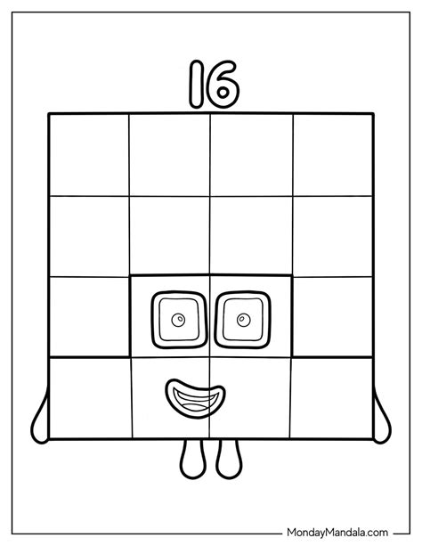 Numberblocks Coloring Pages 16 Askworksheet Images And Photo