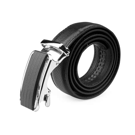 Bacca Bucci Premium Leather Formal Dress Belts with a auto Lock Buckle