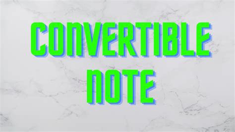 Image result for What Is a Convertible Note
