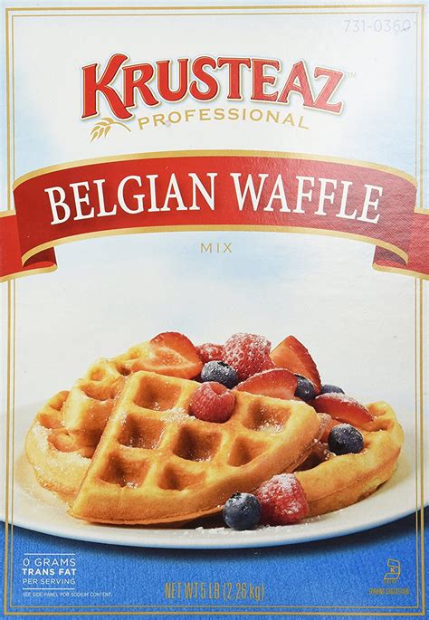 Amazon.com : Krusteaz Belgian Waffle Mix - 5 Pound Foodservice Bag ...