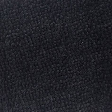 Essential Noodle Black Bath Rug, 20x34