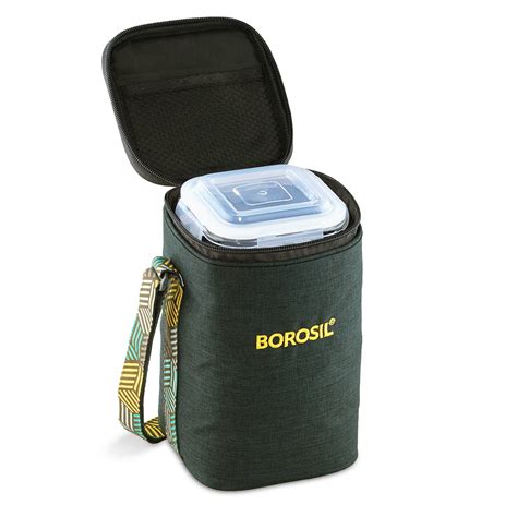 Borosil Borosil Foodluck Olive Glass Lunchbox, Square x 3