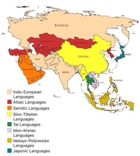Asia Language Map 的图像结果
