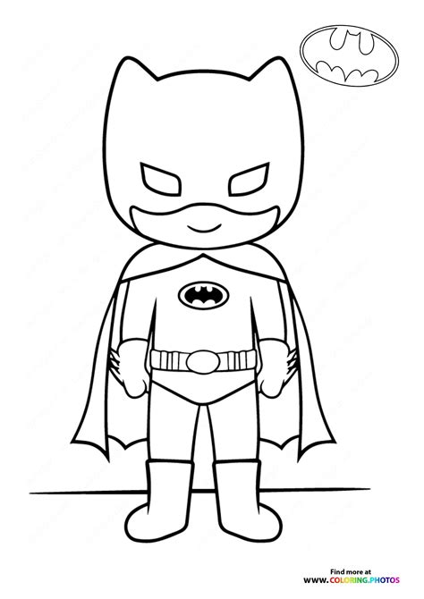 Cute little Batman - Coloring Pages for kids