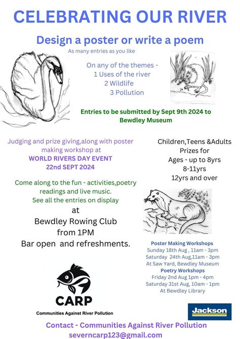 World Rivers Day Poster Making Workshop, Bewdley Museum, 18 August 2024 ...