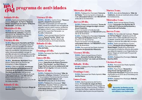 CAMBIO DE HORARIO EN EL PROGRAMA NAVIDAD 2022-2023