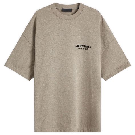 Fear of God ESSENTIALS Core Logo Jersey T-Shirt Heather Grey | END. (GB)