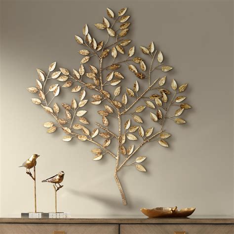 Dolma Gold Leaves 36" High Iron Wall Art is a quality #wallart for your ...