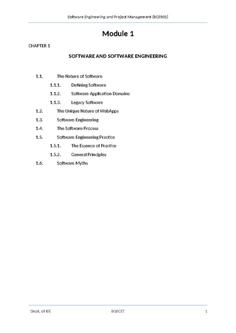 Software Engineering Module 1: Key Concepts and Definitions - Studocu