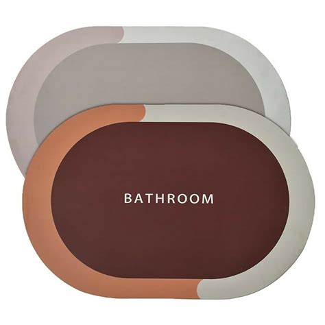 Premium Oval Anti-Slip Bathroom Floor Mat (B Grade) – Super Absorbent