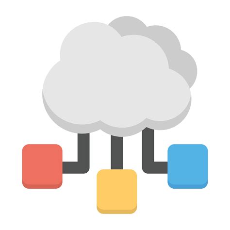 networking solutions discovery cloud services extreme network Vector Art