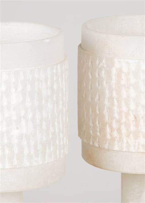 Spanish Vintage Pair of Alabaster Table Lamps at 1stDibs