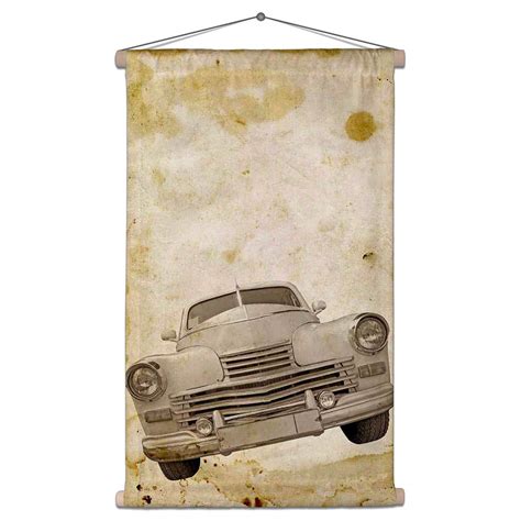 Buy ArtzFolio Vintage Car Canvas Fabric Painting Tapestry | Scroll Art ...