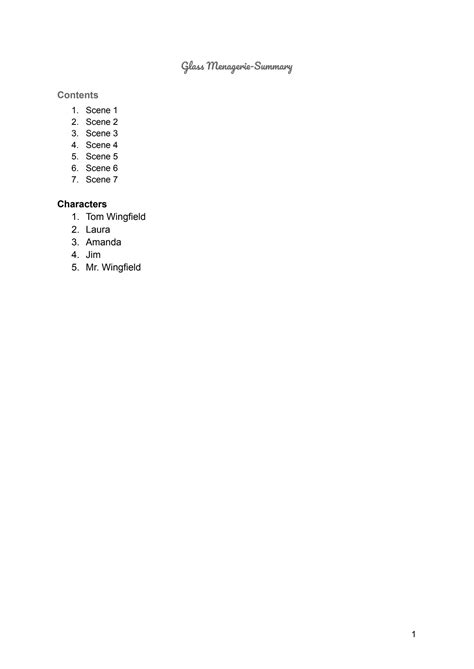 What Is The Plot Structure Of The Glass Menagerie at Jesus Ly blog