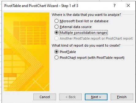 How to Create One Pivot From Multiple Sheets 的图像结果