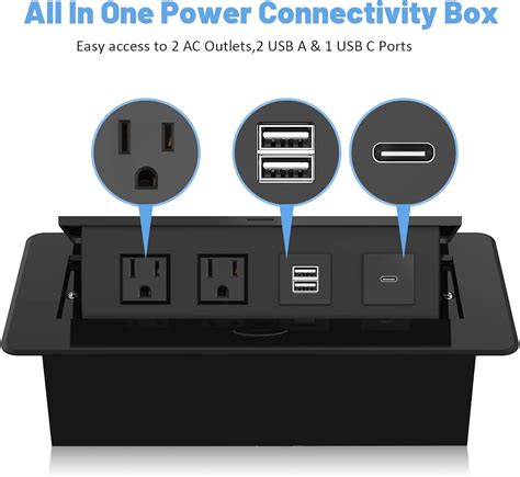 Kungfuking Compact Pop Up Power Strip with PD 30W USB Ports for India ...