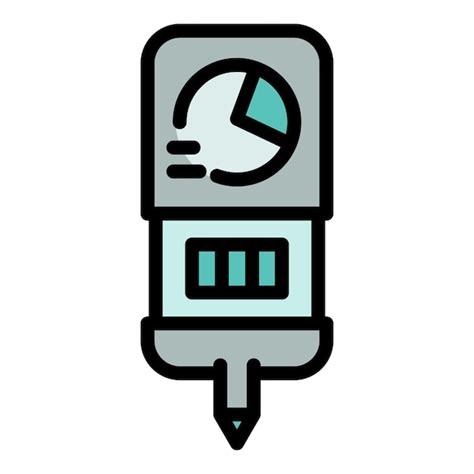 Symbol für pH-Messgerät des Experiments Umriss des Vektorsymbols für ...