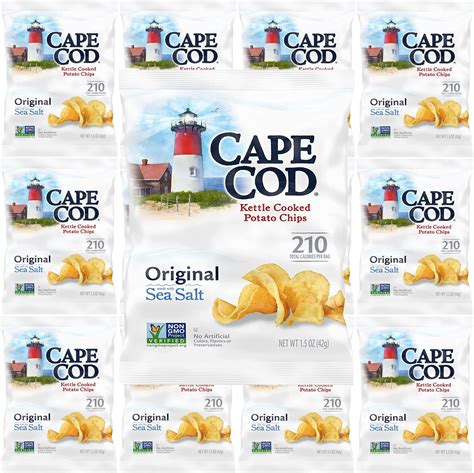 Amazon.com: Cape Cod Potato Chips Original Less Fat, 1 Oz, 10 Ct