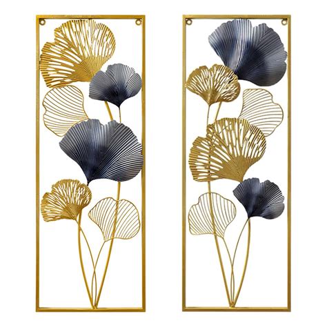 Metal Wall Art Decor, Gold And Navy Blue Set Of at 3358.88 INR in ...