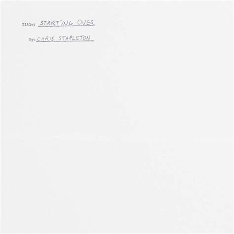 Image result for Chris Stapleton Starting Over Chord Chart